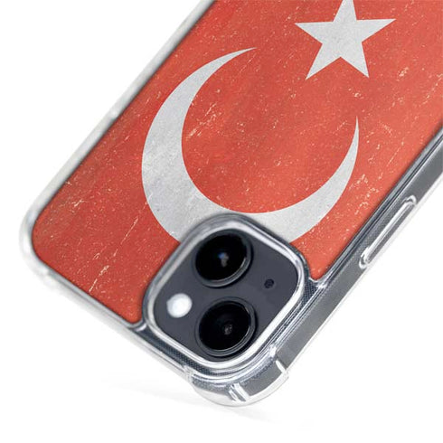 Turkish Flag Distressed iPhone 15 MagSafe Case